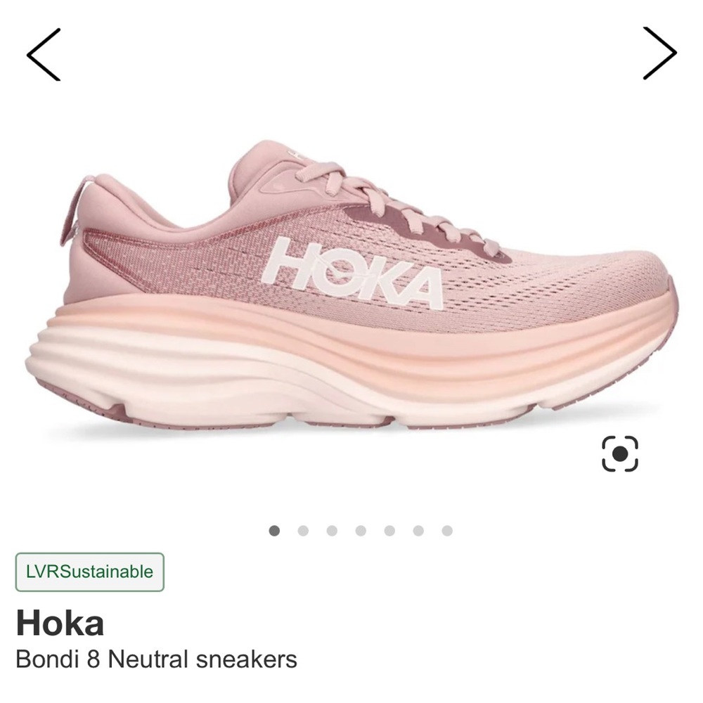 Hoka Bondi 8 - Size 9.5 - Pale muave/peach whip - Sold out color!